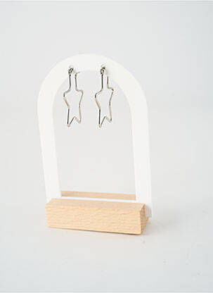 Boucles d’oreilles fermeture fermoir créole argent TATA GISELE femme
