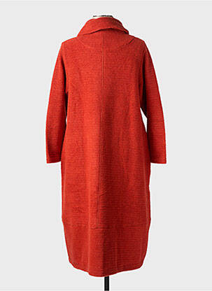 Manteau long coupe droite sans capuche orange G!OZE femme