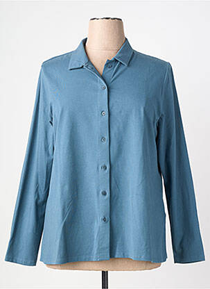 Chemisier coupe droite manches longues bleu MES SOEURS ET MOI femme