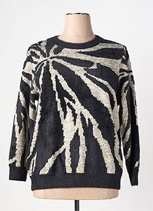 Pull coupe droite manches longues noir GREGORY PAT femme