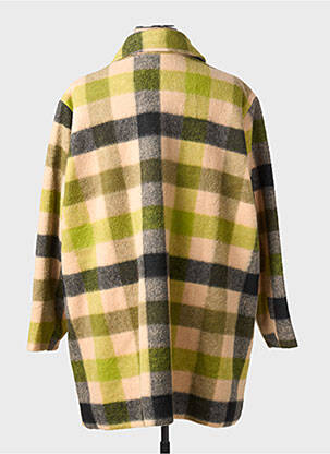 Manteau long coupe droite sans capuche vert CISO femme