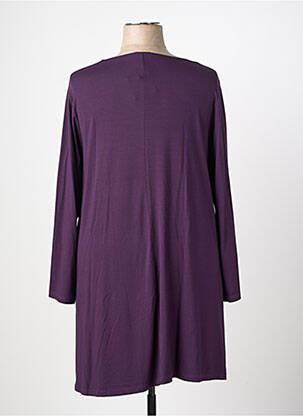 Tunique manches longues col rond violet G!OZE femme
