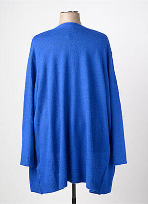 Gilet manches longues col v bleu CISO femme