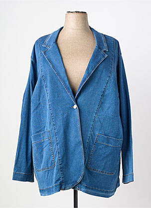 Veste casual coupe droite bleu CISO femme