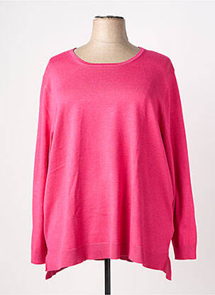 Pull coupe droite manches longues rose CISO femme