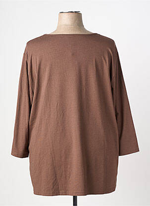 T-shirt manches 3/4 manches 3/4 marron CISO femme