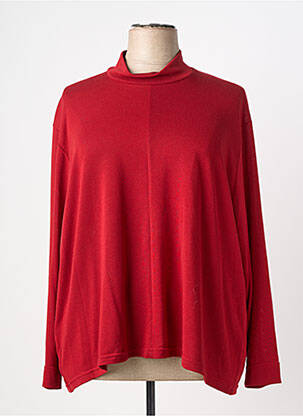 Pull stretch manches longues rouge FRANCK ANNA femme
