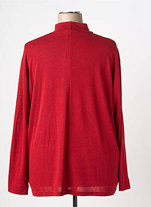 Pull stretch manches longues rouge FRANCK ANNA femme