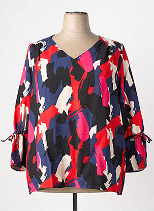 Blouse tissage popeline manches longues rouge GREGORY PAT femme