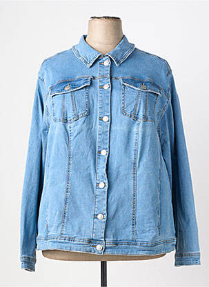 Veste casual poignets boutonnés avec fente bleu CISO femme