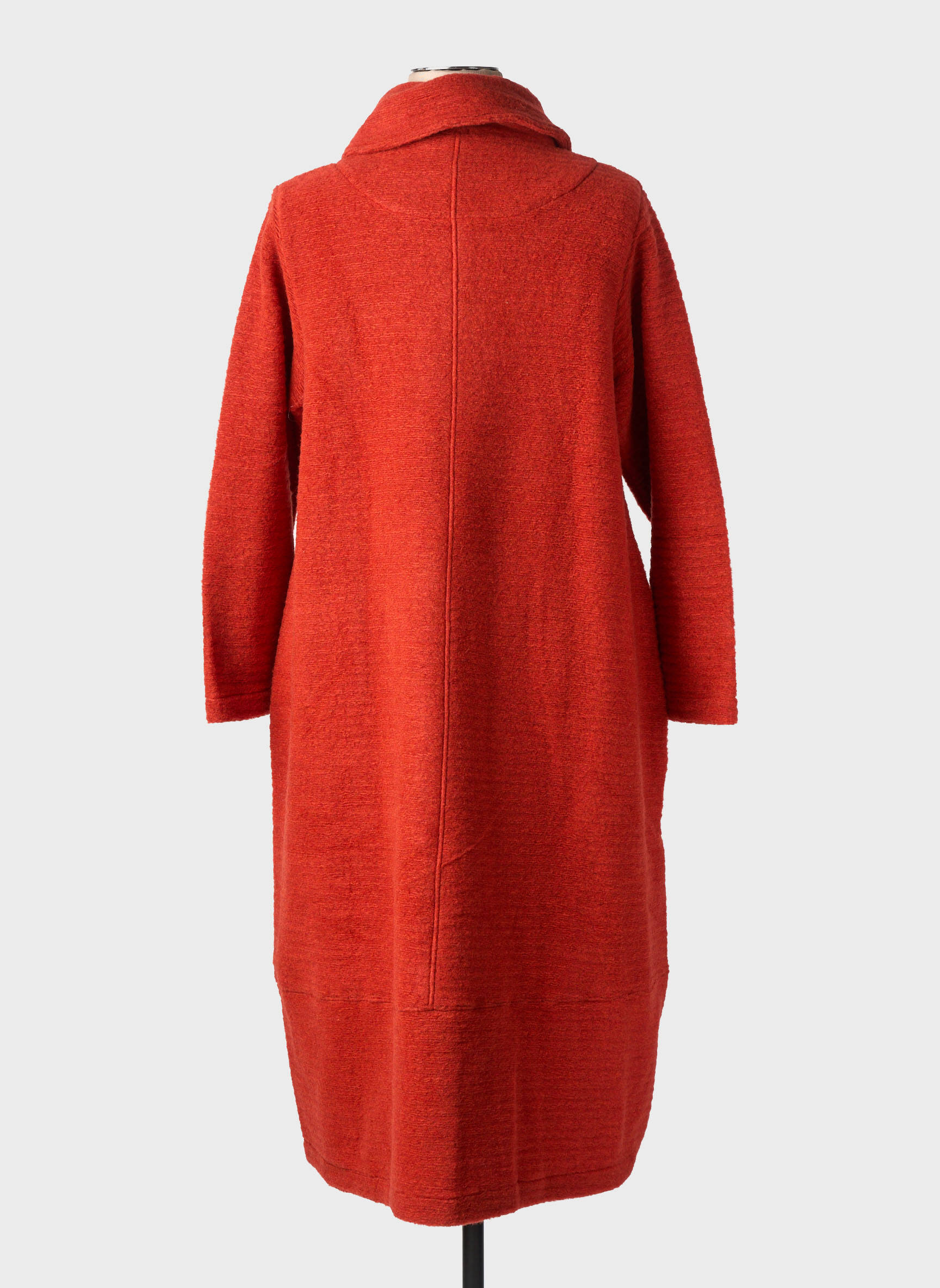 Manteau long coupe droite sans capuche orange G!OZE femme