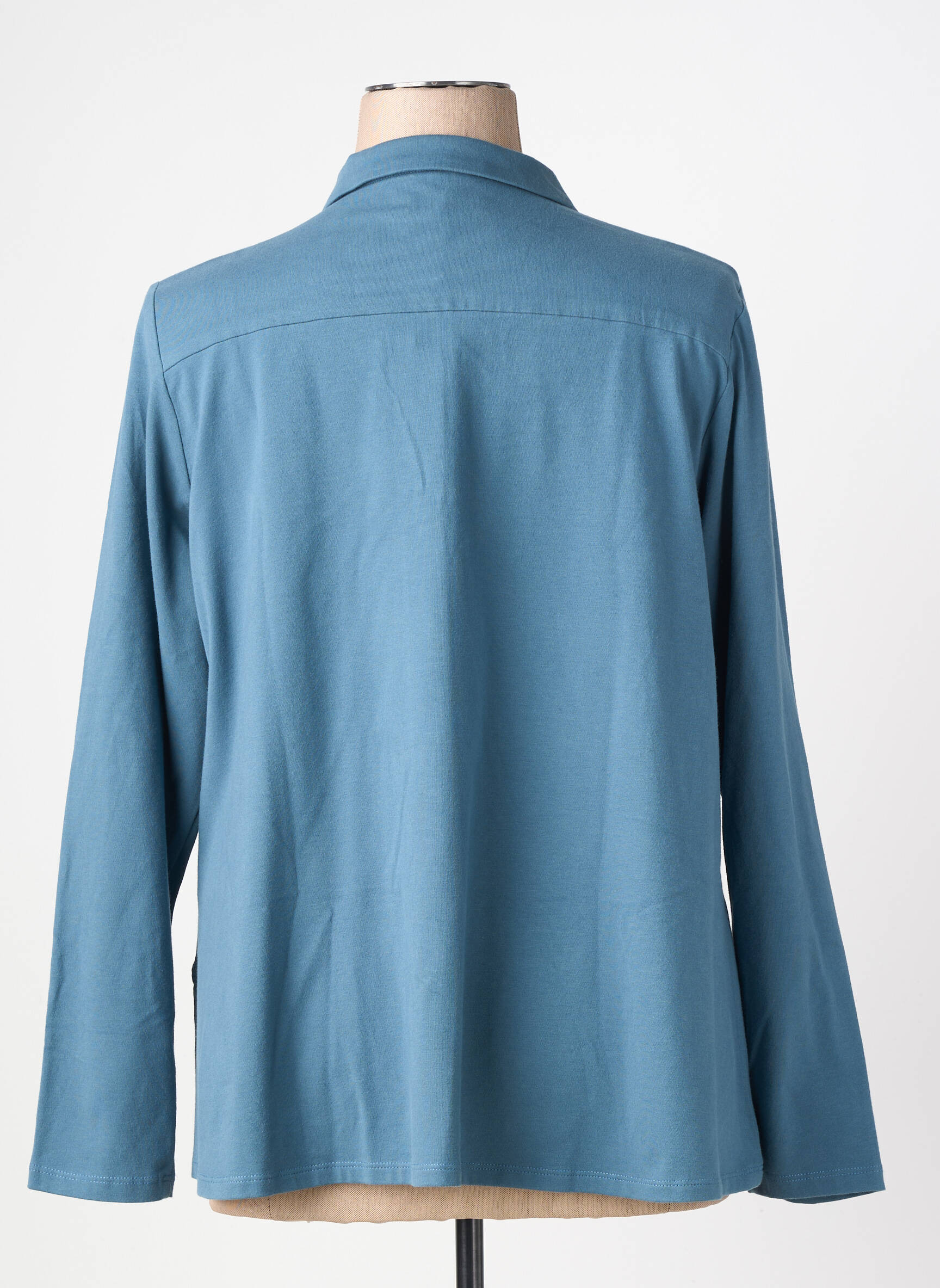 Chemisier coupe droite manches longues bleu MES SOEURS ET MOI femme
