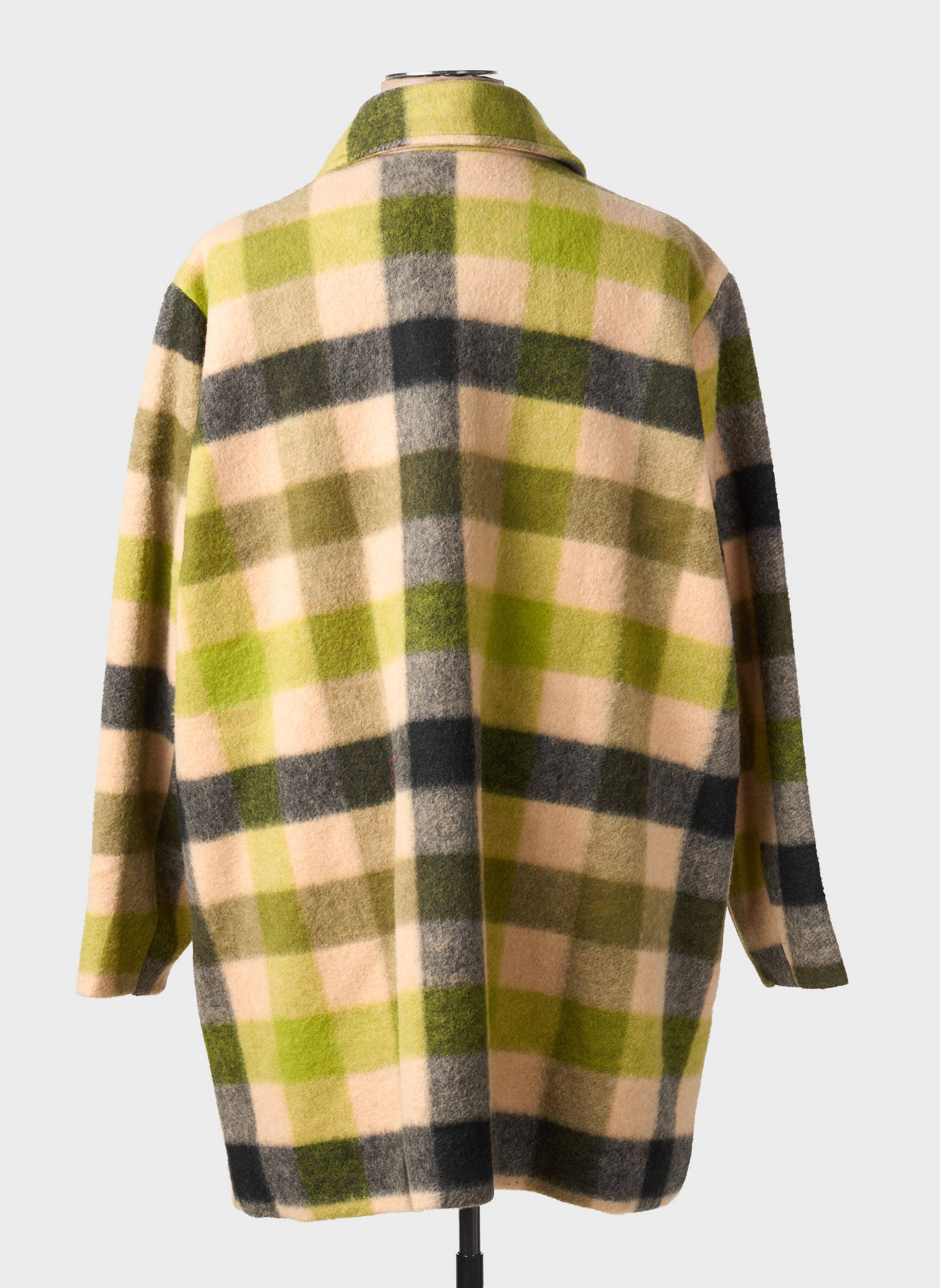 Manteau long coupe droite sans capuche vert CISO femme