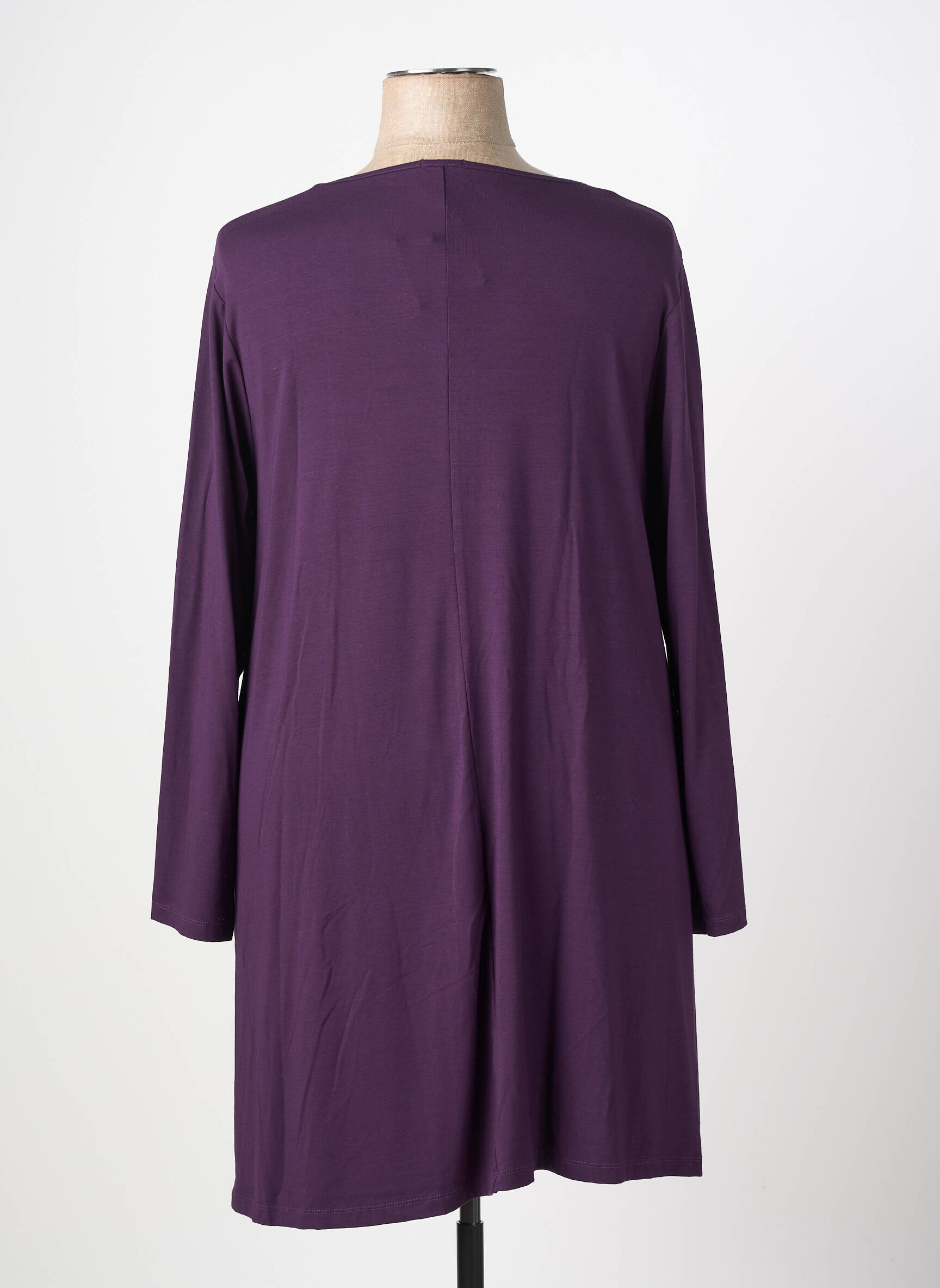 Tunique manches longues col rond violet G!OZE femme