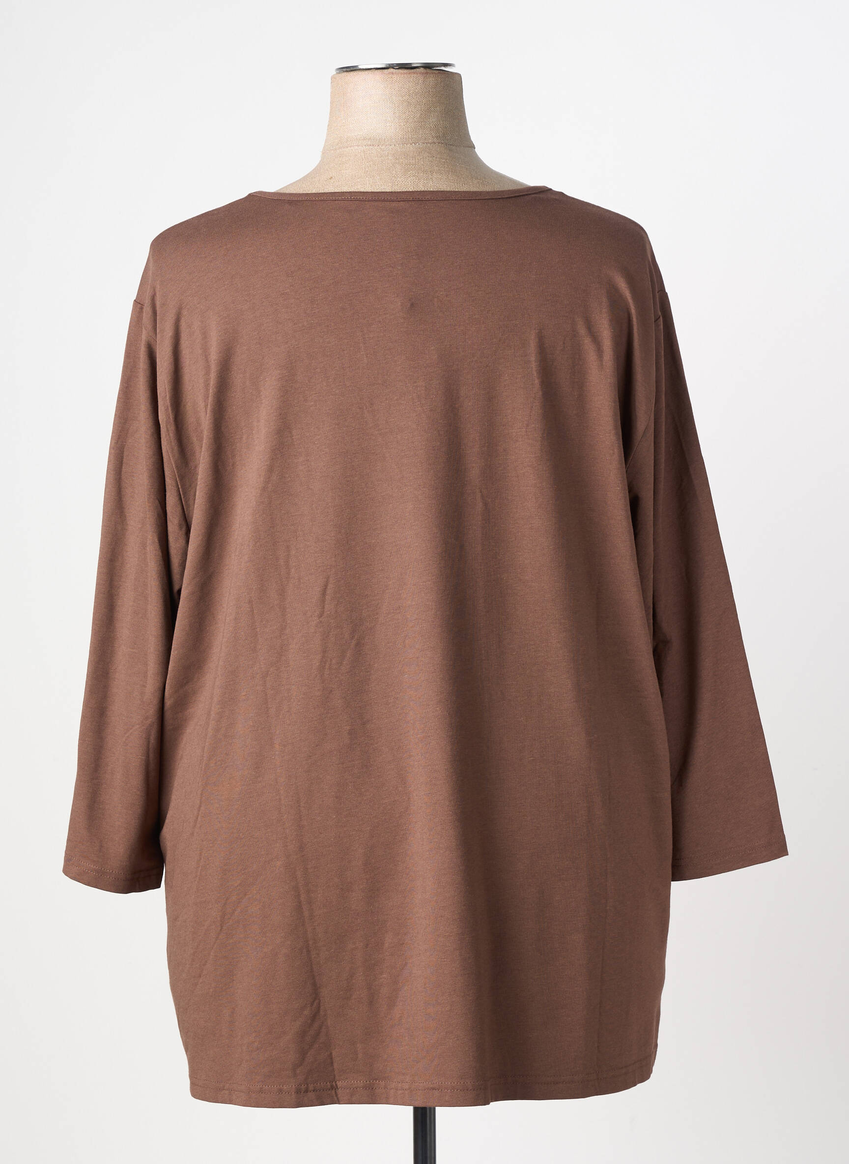 T-shirt manches 3/4 manches 3/4 marron CISO femme