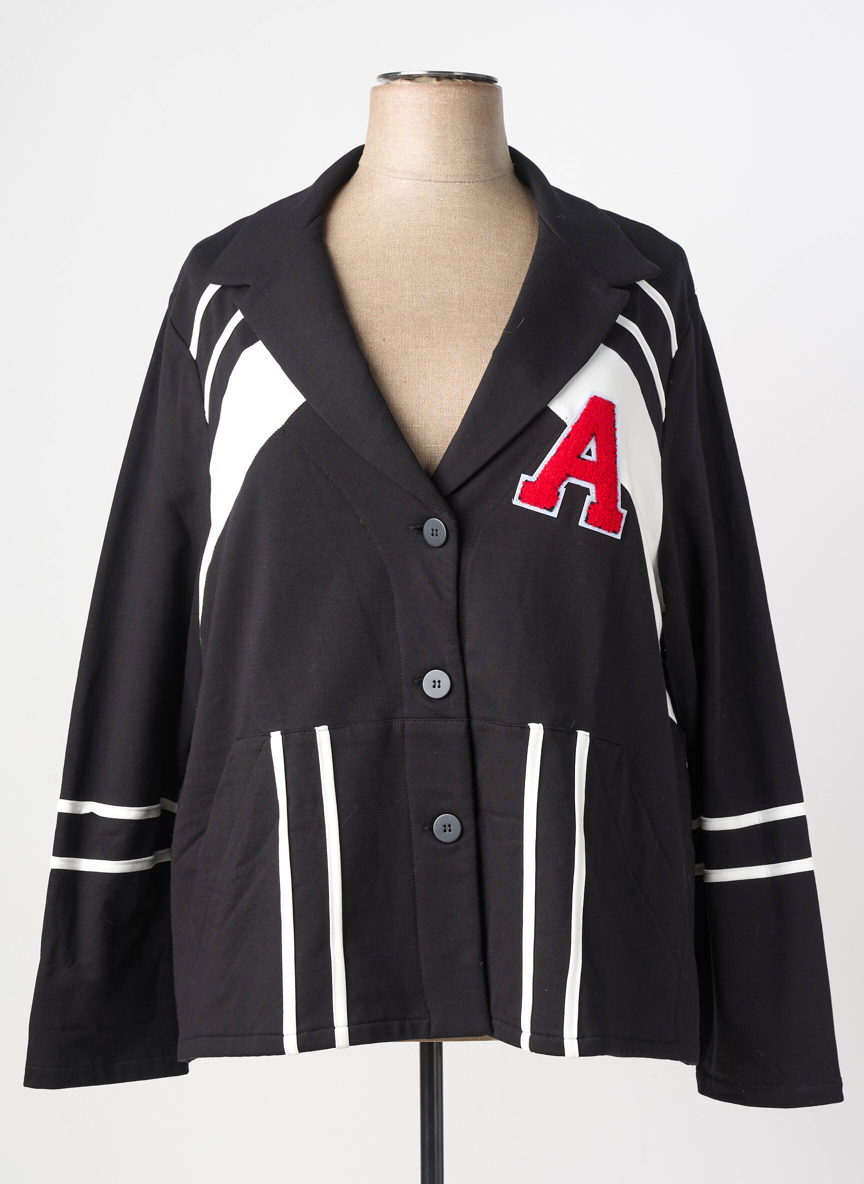 Veste casual coupe droite noir AN II VITO femme