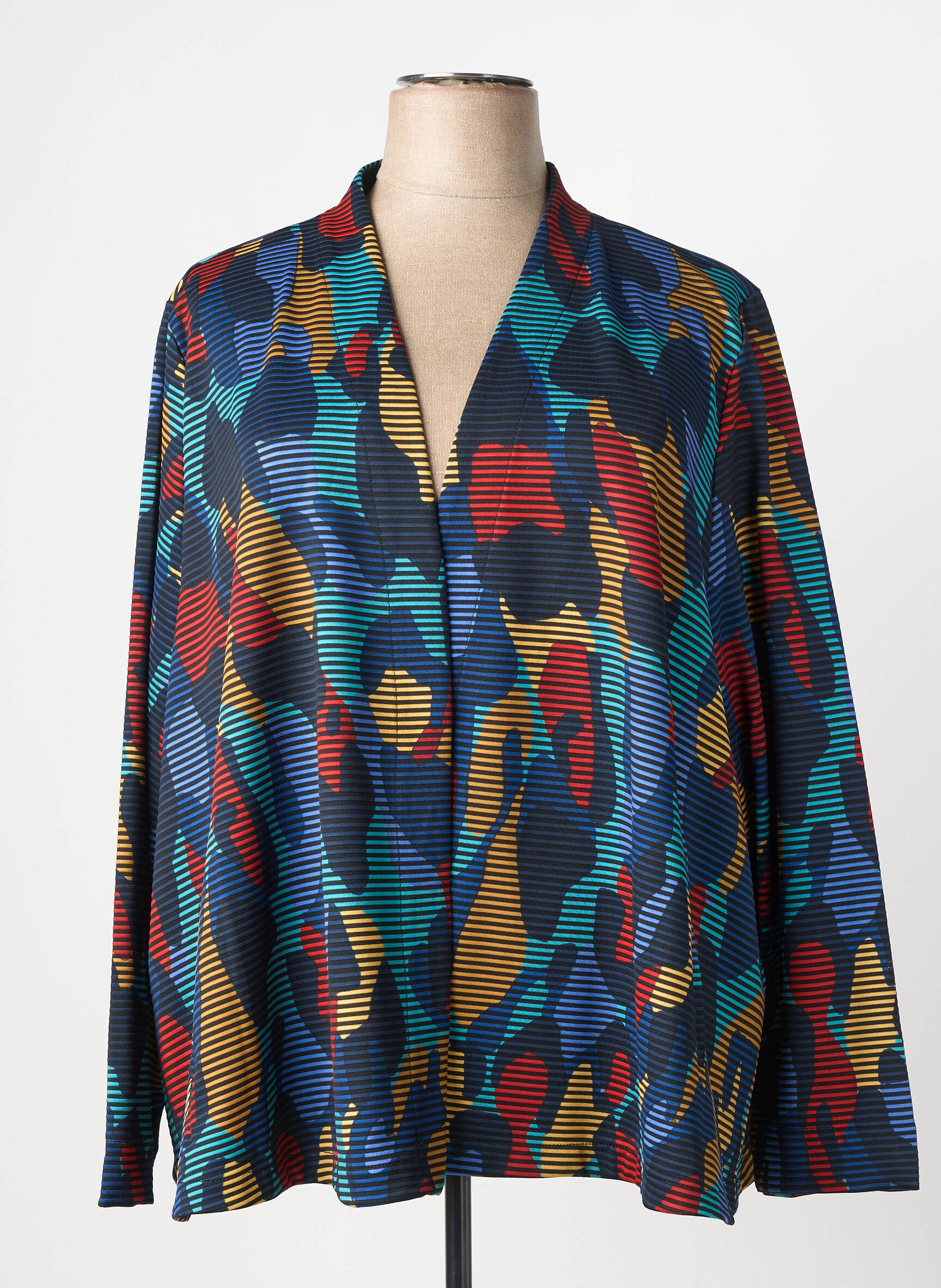 Veste casual coupe droite bleu ALEMBIKA femme