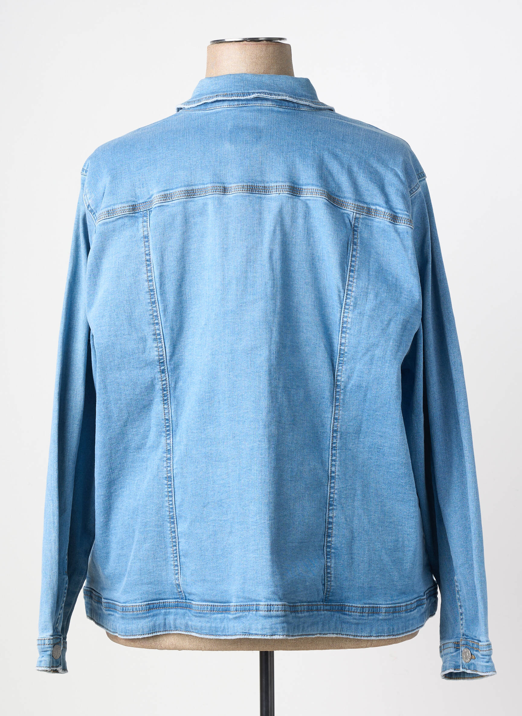 Veste casual poignets boutonnés avec fente bleu CISO femme