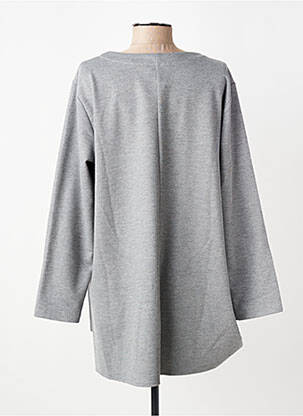 Pull tunique tissage chiné manches longues gris OLIVER JUNG femme