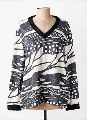 Pull coupe cintrée manches longues gris JOY femme