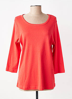 T-shirt manches 3/4 manches 3/4 rouge IMITZ femme