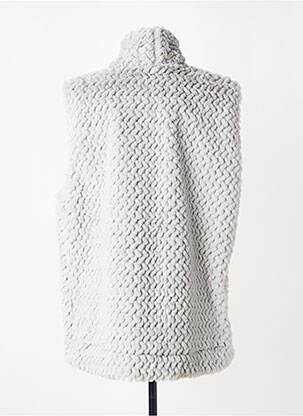 Gilet sans manche coupe cintrée gris POISSONS BLANCS femme