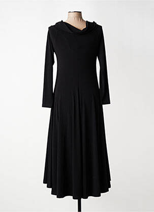 Robe longue manches longues manches longues noir MAT. femme