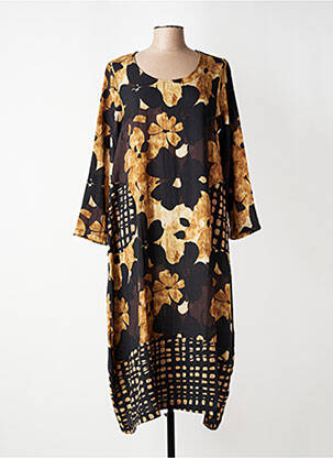 Robe longue manches longues manches longues noir G!OZE femme
