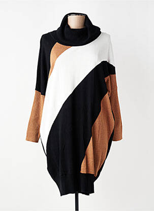Robe pull resserrée sur le bas manches longues noir MARBLE femme