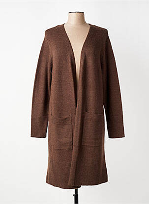 Gilet manches longues stretch marron CISO femme