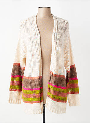 Gilet manches longues stretch beige CISO femme