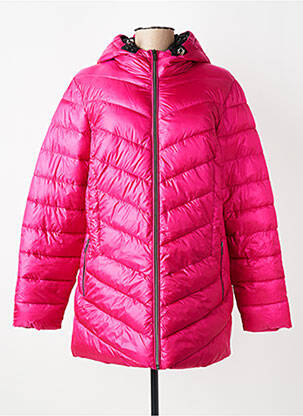 Doudoune manches longues a capuche rose CISO femme
