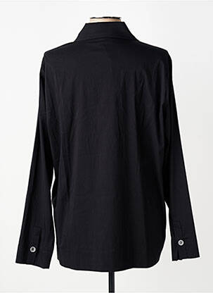 Chemisier coupe cintrée manches longues noir KOKOMARINA femme