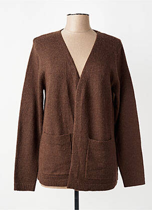 Gilet manches longues stretch marron CISO femme