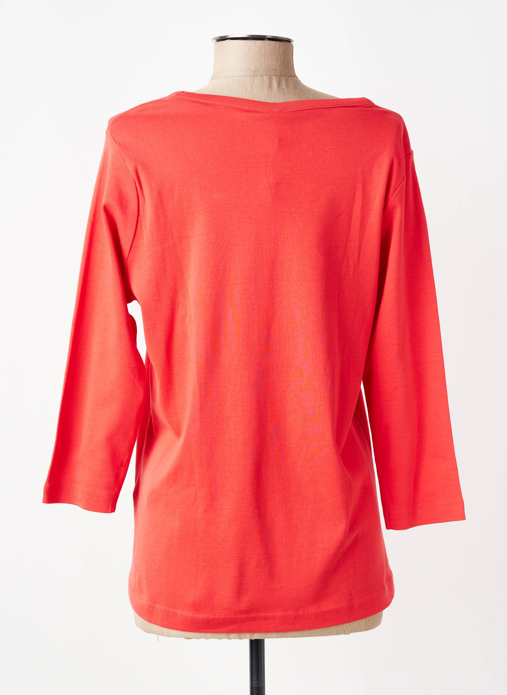 T-shirt manches 3/4 manches 3/4 rouge IMITZ femme