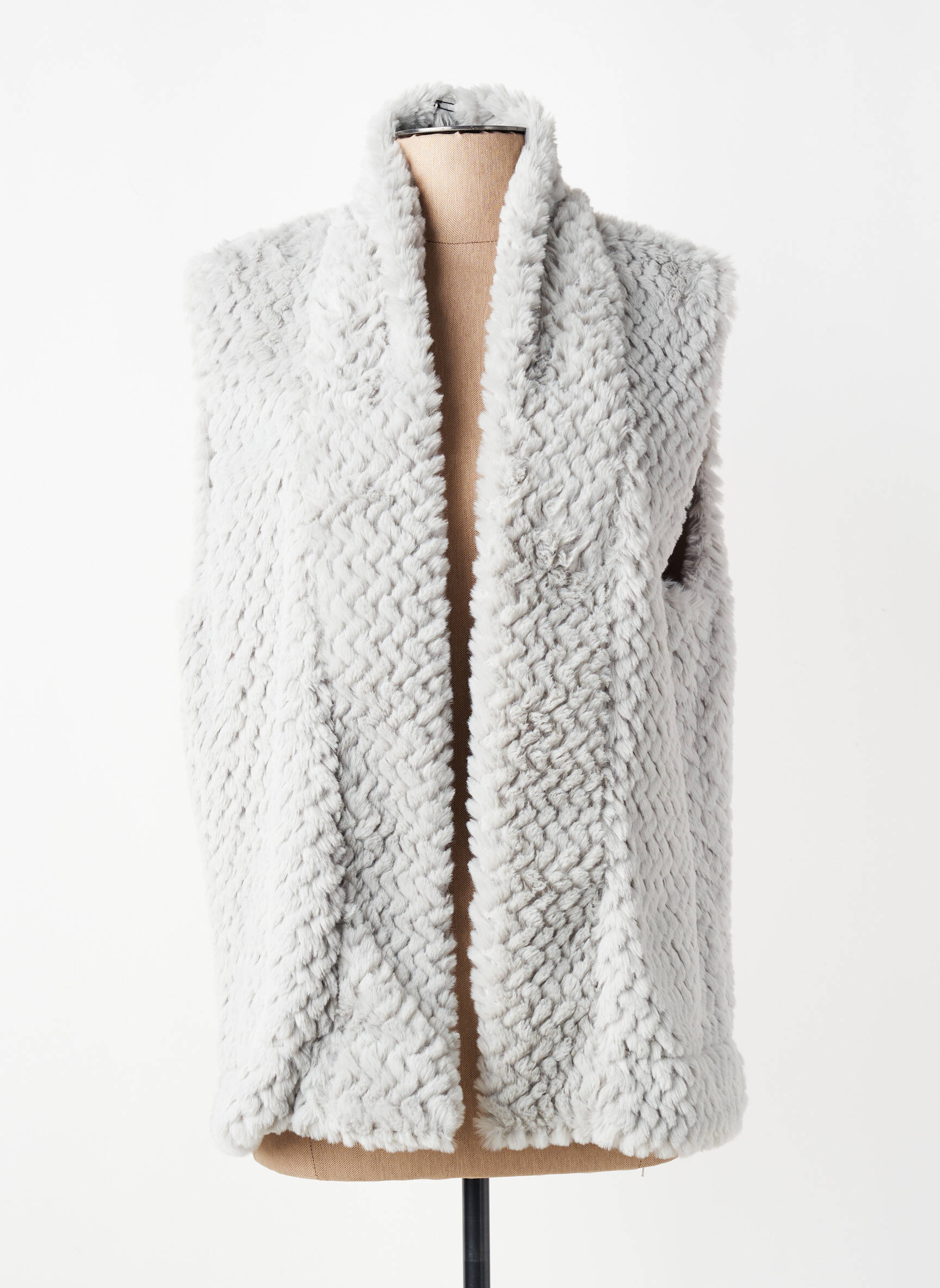 Gilet sans manche coupe cintrée gris POISSONS BLANCS femme