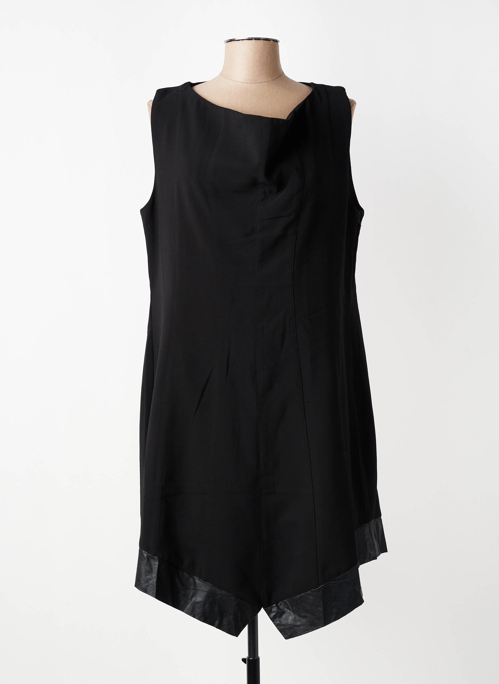 Robe mi-longue sans manche sans manche noir KOKOMARINA femme