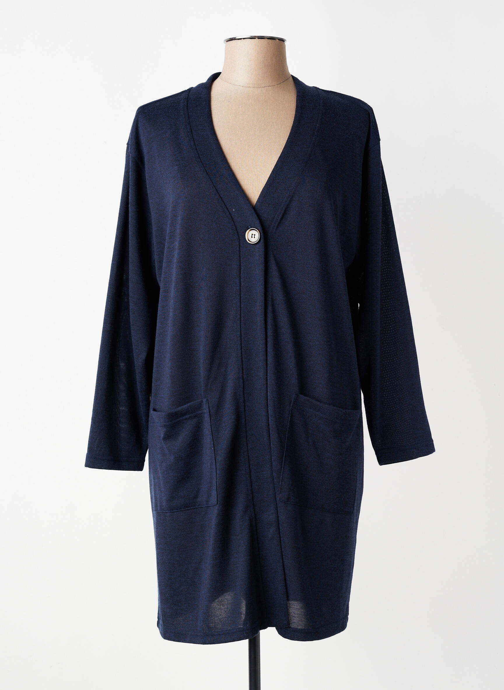 Gilet manches longues stretch bleu CISO femme
