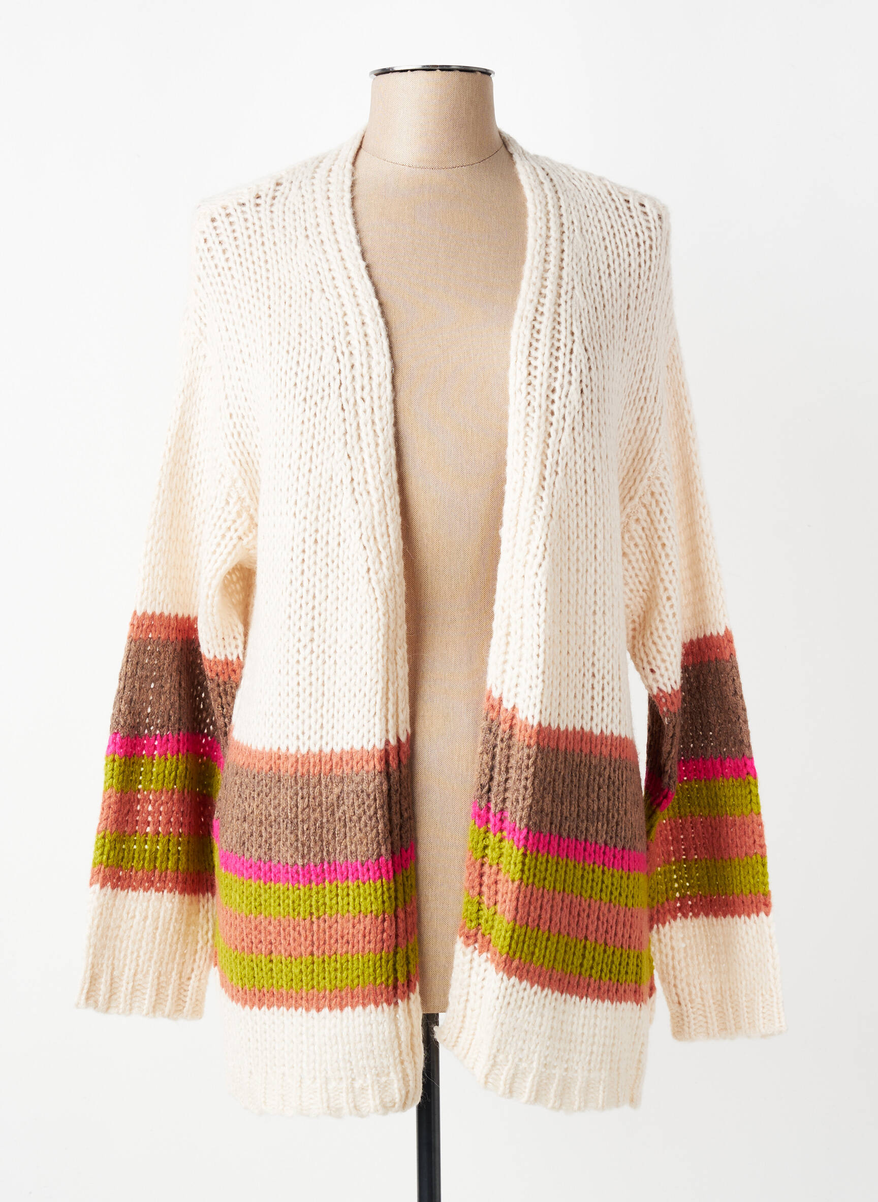 Gilet manches longues stretch beige CISO femme