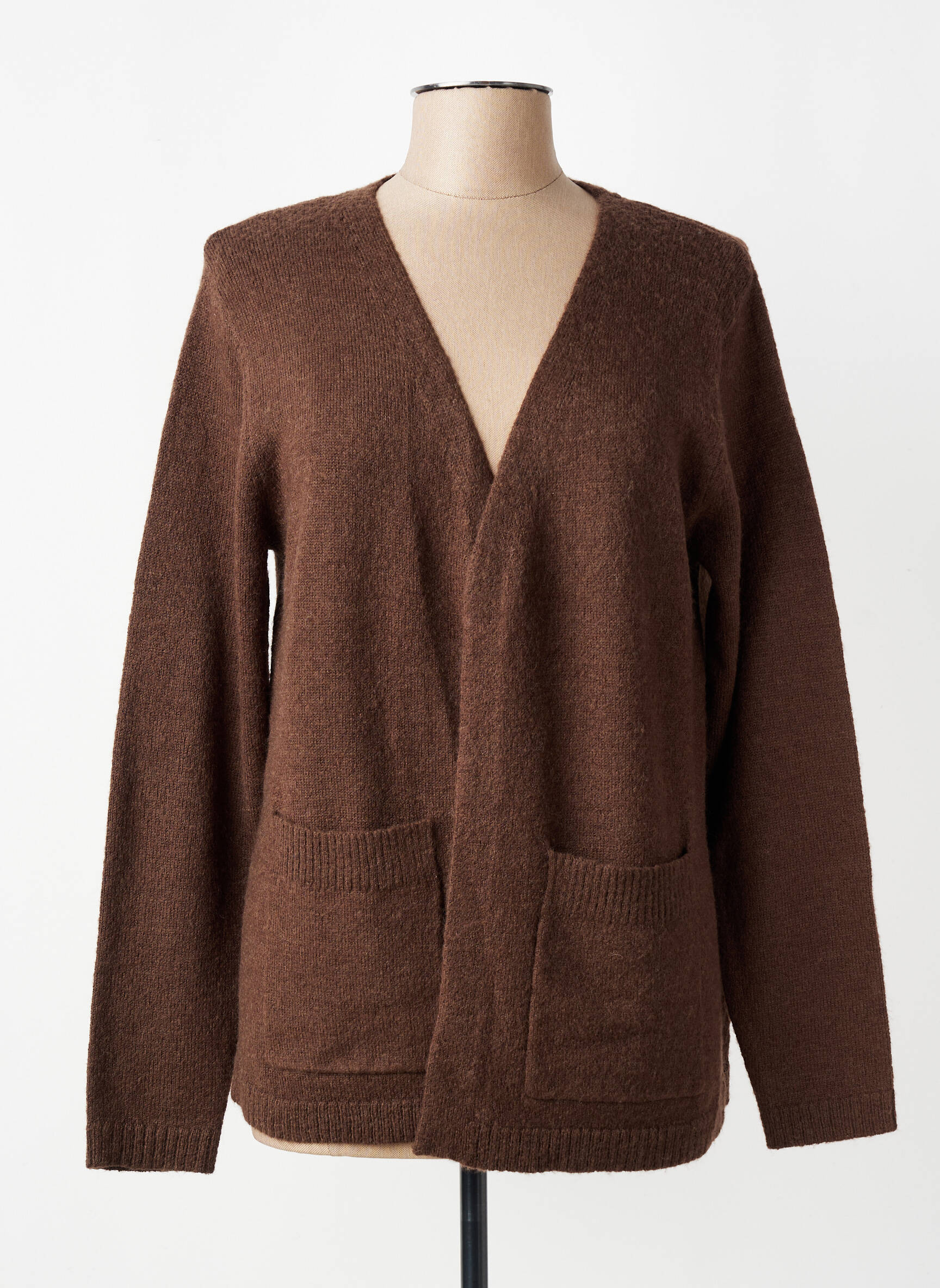 Gilet manches longues stretch marron CISO femme