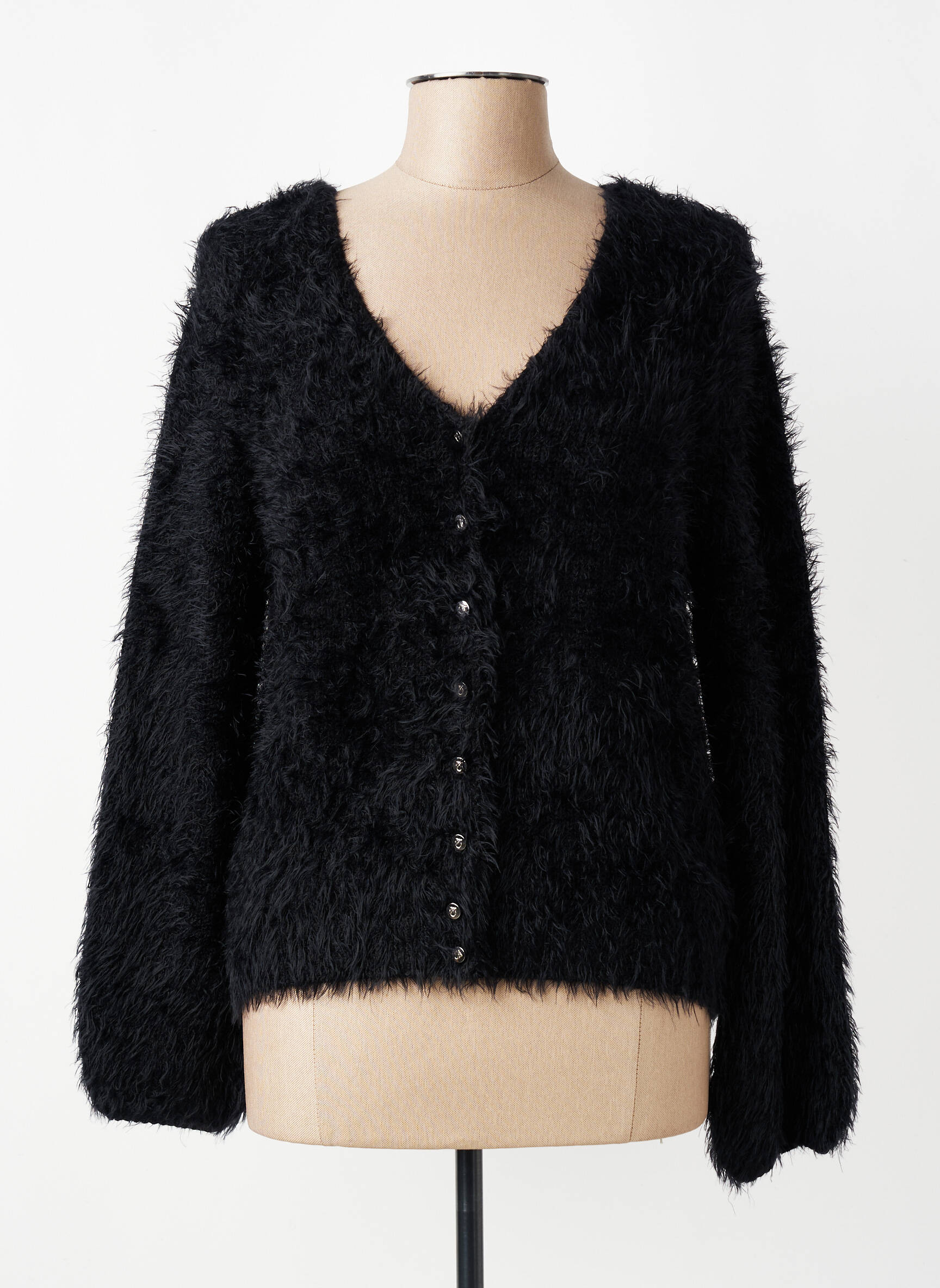 Gilet manches longues stretch noir MARBLE femme
