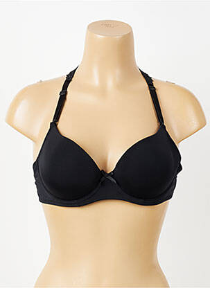 Soutien-gorge effet matière satinée haut soutien-gorge moulé noir VALEGE femme