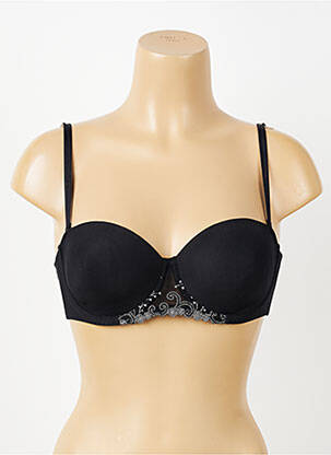 Soutien-gorge effet matière satinée haut soutien-gorge moulé noir SIMONE PERELE femme