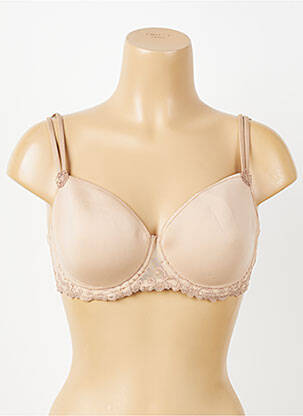 Soutien-gorge effet matière satinée haut soutien-gorge moulé chair SIMONE PERELE femme