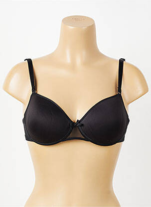 Soutien-gorge effet matière satinée haut soutien-gorge moulé noir CHANTELLE femme