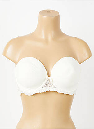 Soutien-gorge effet matière satinée haut soutien-gorge moulé beige SIMONE PERELE femme