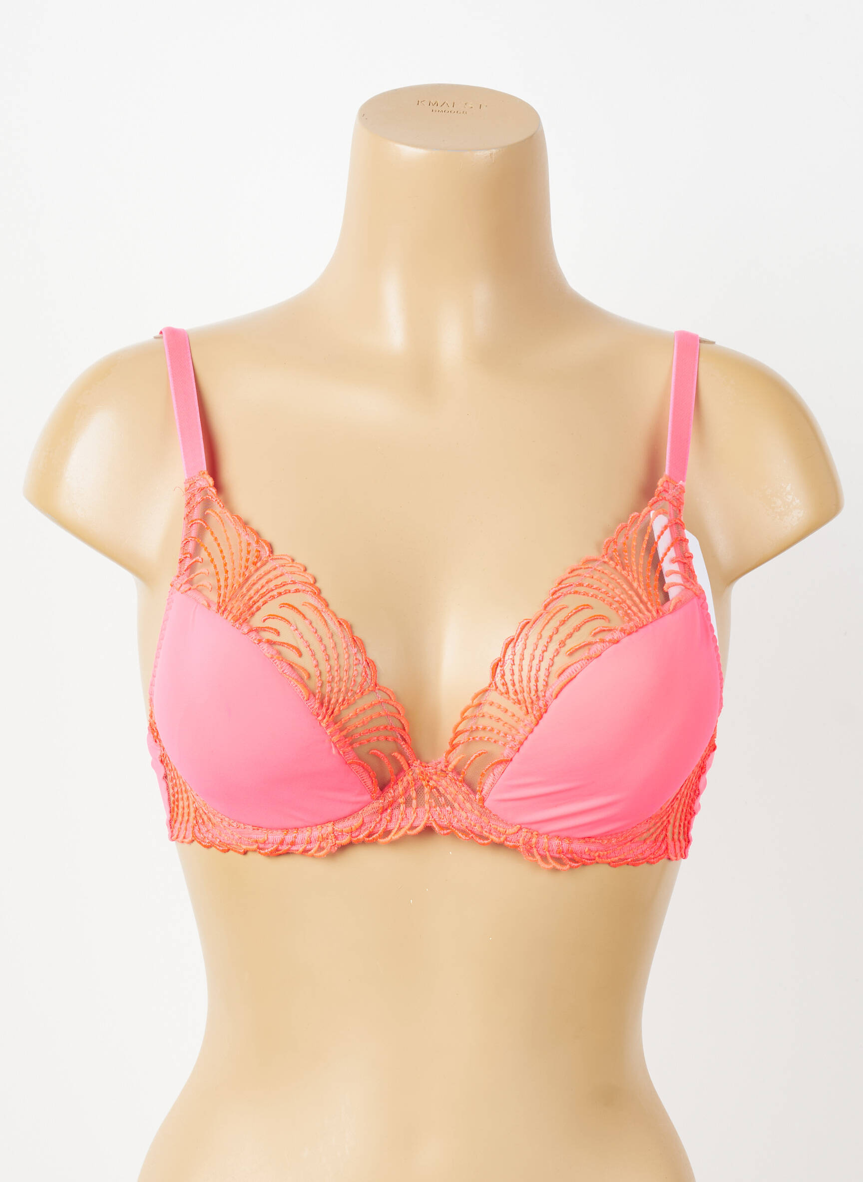 Soutien-gorge effet matière satinée haut soutien-gorge push-up rose SIMONE PERELE femme