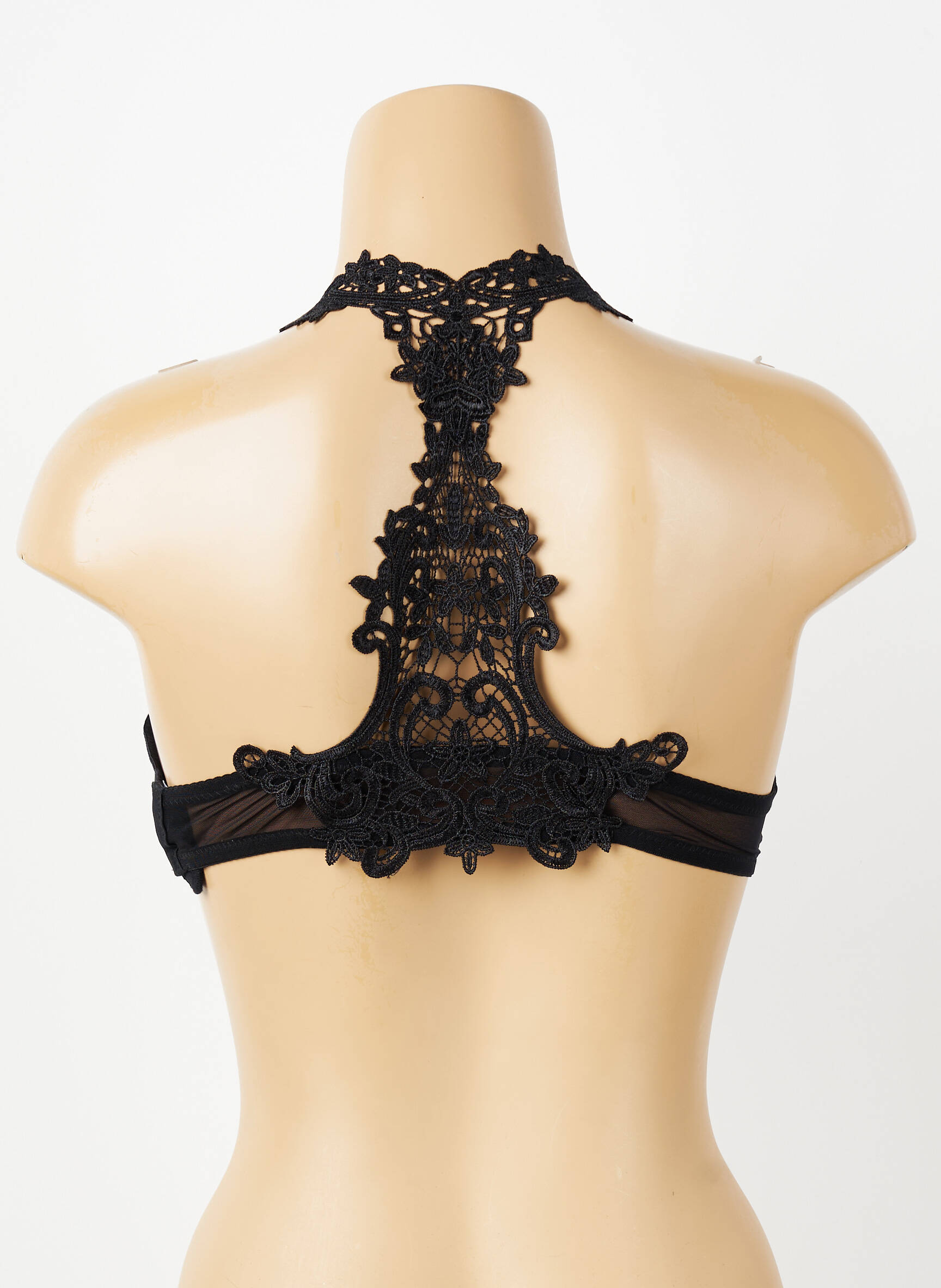 Soutien-gorge effet matière satinée haut soutien-gorge moulé noir VALEGE femme