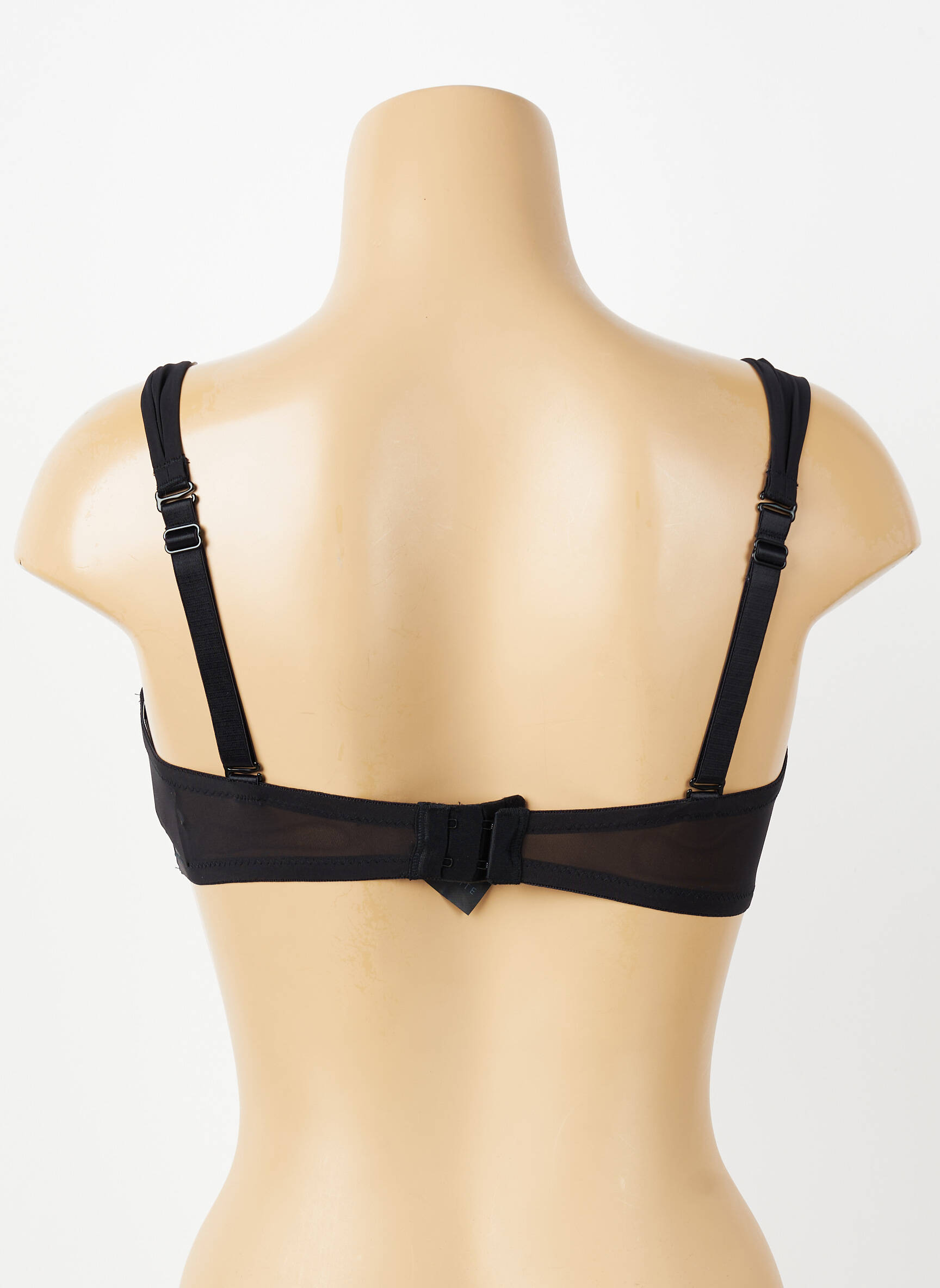 Soutien-gorge effet matière satinée haut soutien-gorge moulé noir IMPLICITE femme