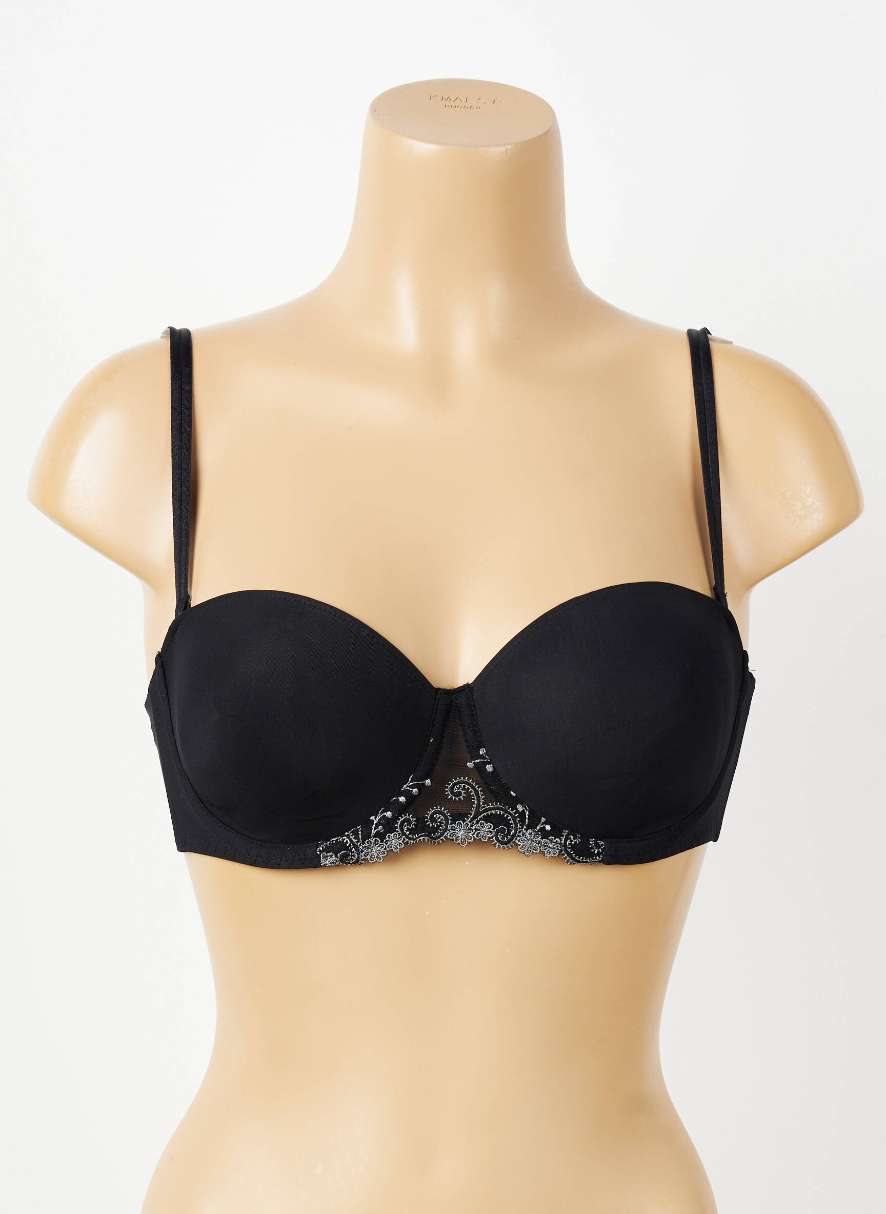 Soutien-gorge effet matière satinée haut soutien-gorge moulé noir SIMONE PERELE femme